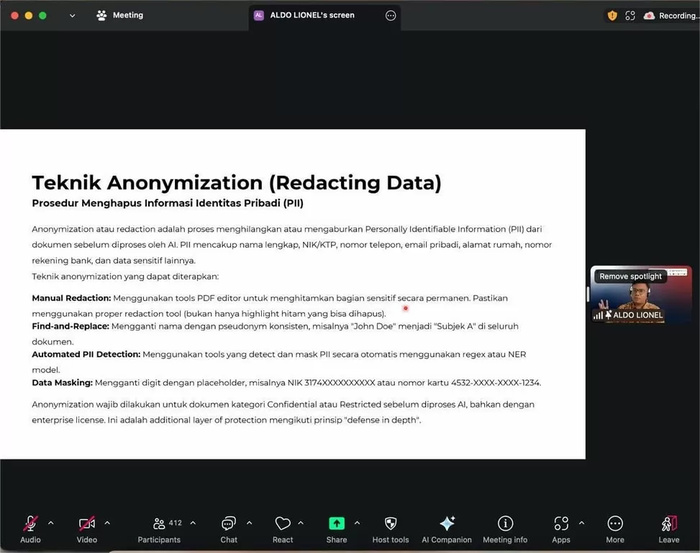 Sesi pengenalan program Telkom AI Connect