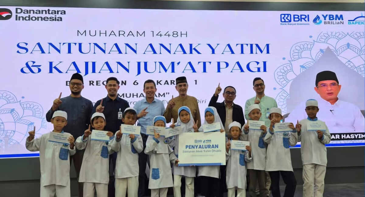 BRI Region 6 Berkolaborasi dengan YBM BRI Jakarta Berbagi Kebahagiaan melalui Santunan Anak Yatim Piatu di Bulan Muharam (1)