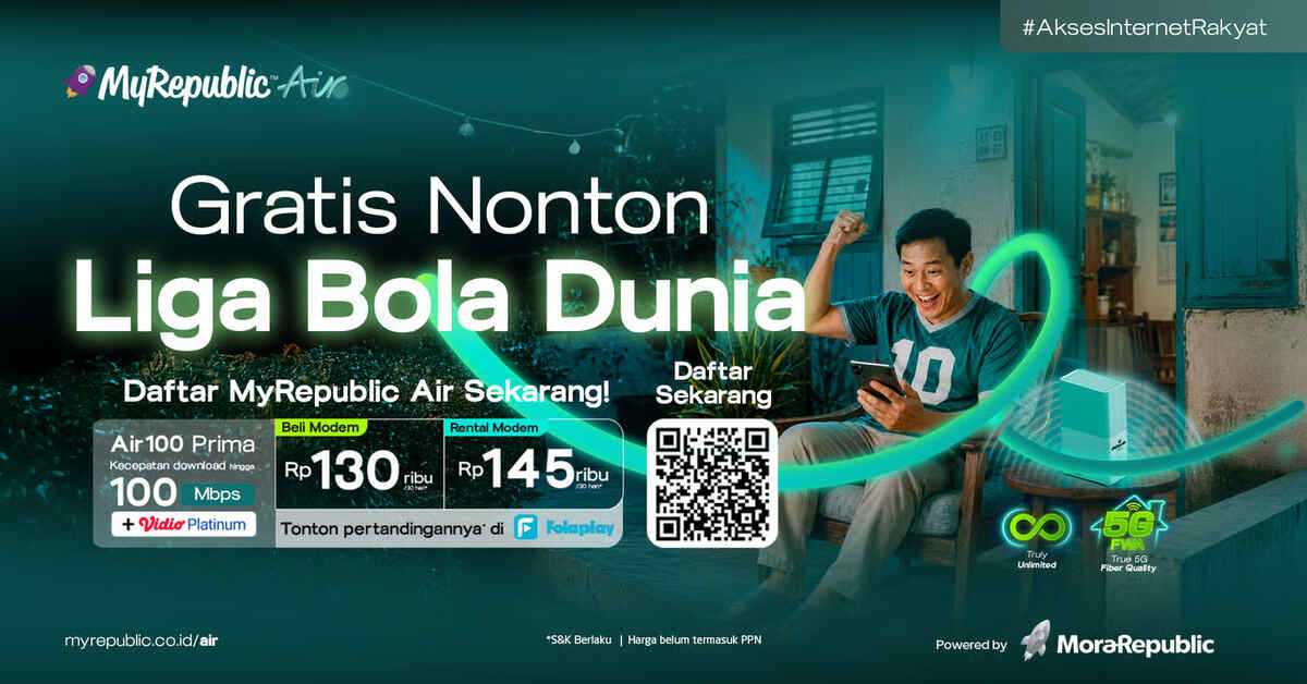 MyRepublic Air Hadirkan Akses Gratis Nonton Piala Dunia 2026 bagi Pelanggan