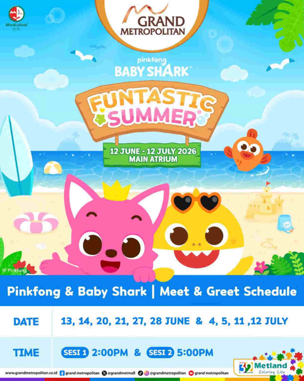 Pertama di Bekasi, Pinkfong and Baby Shark Hadir di Grand Metropolitan Bekasi Selama Libur Sekolah (1)