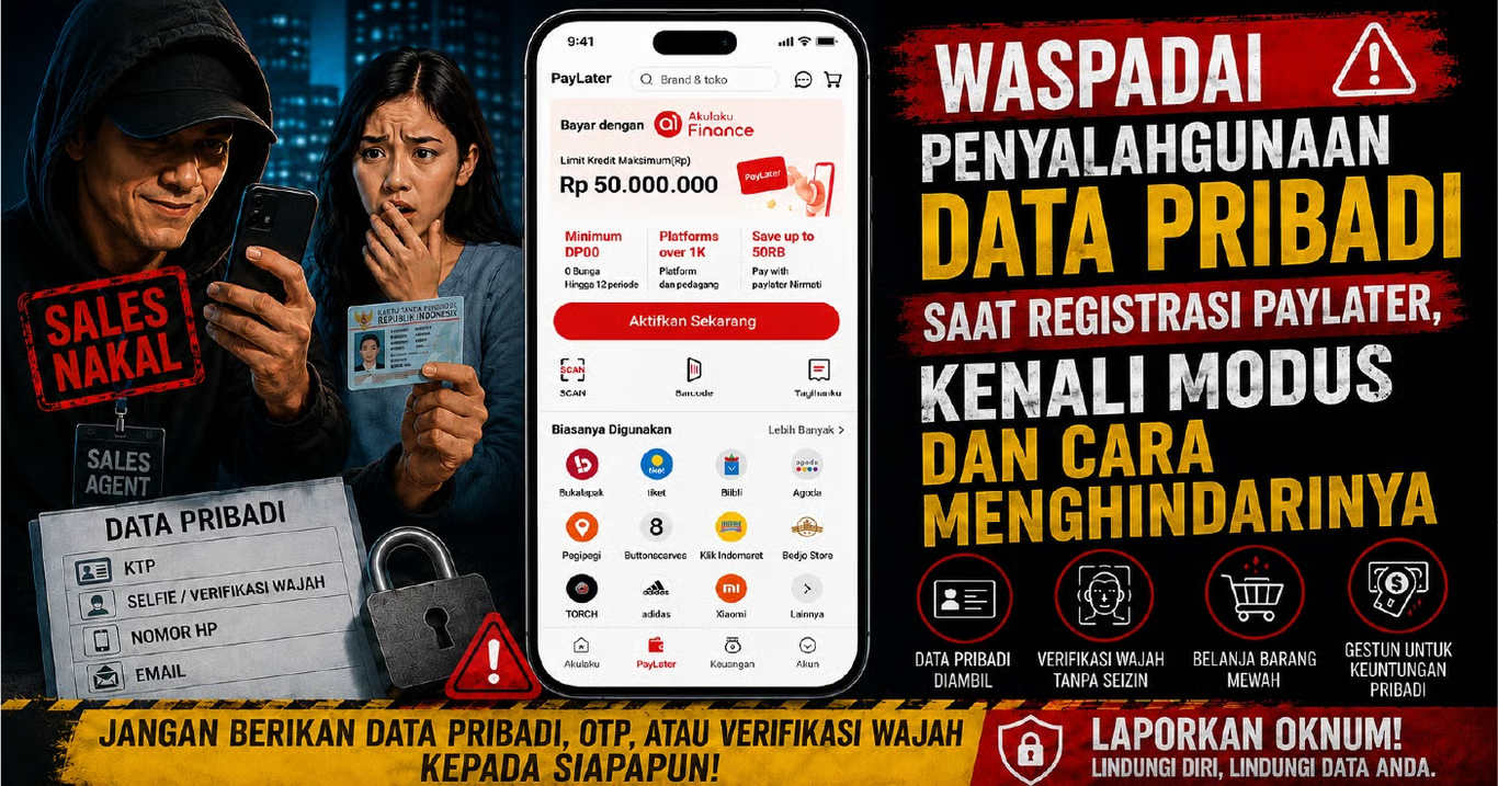 Waspadai Penyalahgunaan Data Pribadi saat Registrasi Paylater