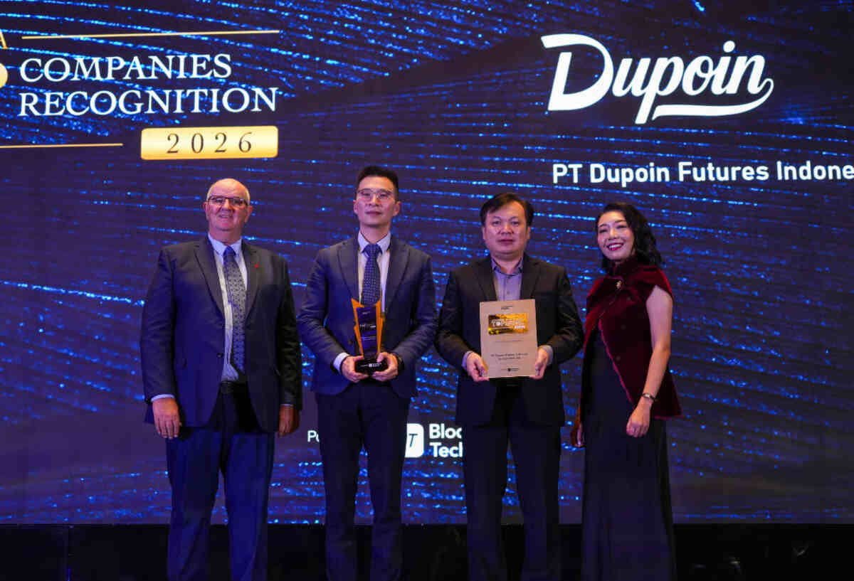 Dupoin Futures Raih Penghargaan Top Futures Broker 2026 dari Bloomberg Technoz bersama Indonesia Data