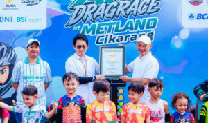 Metland Cikarang Kembali Raih Rekor MURI melalui Dragrace Pushbike dengan Peserta Anak Terbanyak