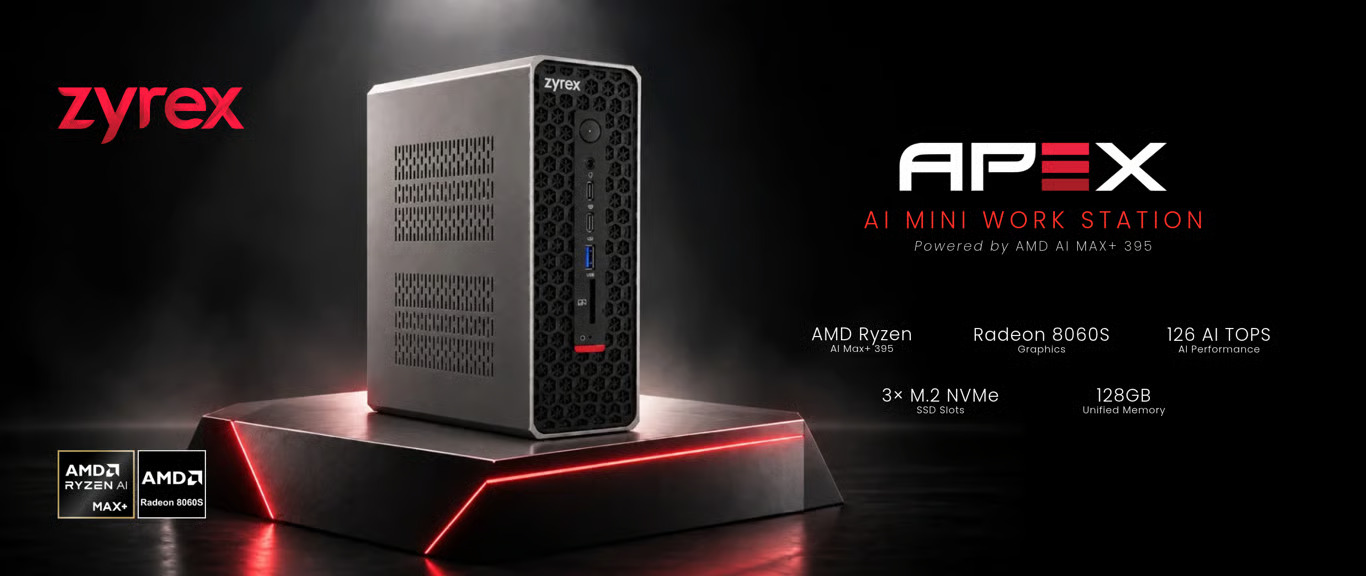 Zyrex Jadi Merek Indonesia Pertama yang Meluncurkan AI Mini Workstation Berbasis AMD Ryzen AI Max 395